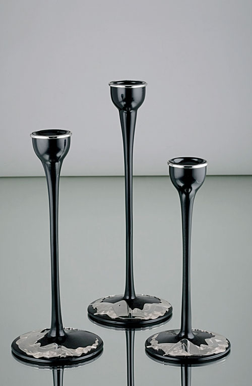 Frazer & Haws candle stands in black