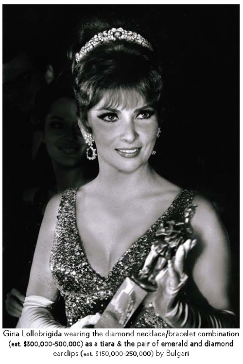 Sotheby’s auction jewels owned by legend Gina Lollobrigida