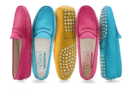 Tod's colorful loafers for Capri
