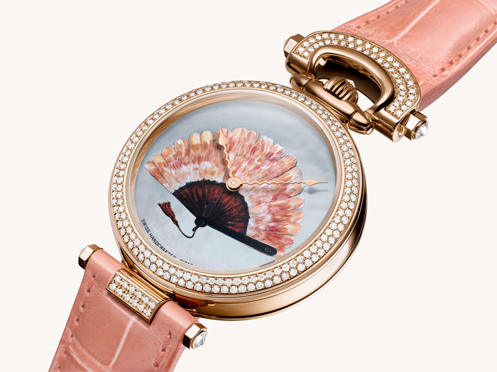 Bovet Amadeo Fleurier coral watch with diamonds