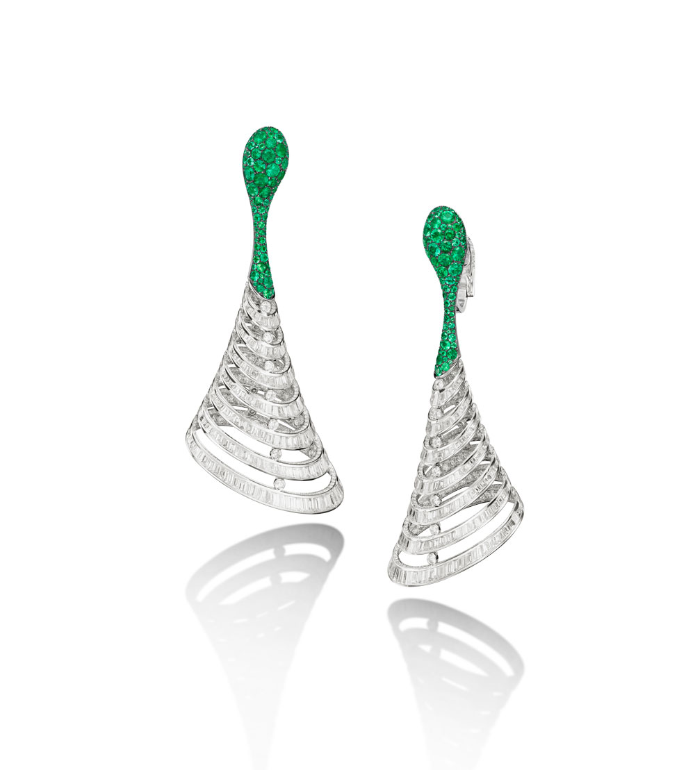 Fawaz gruosi earring diamond emerald