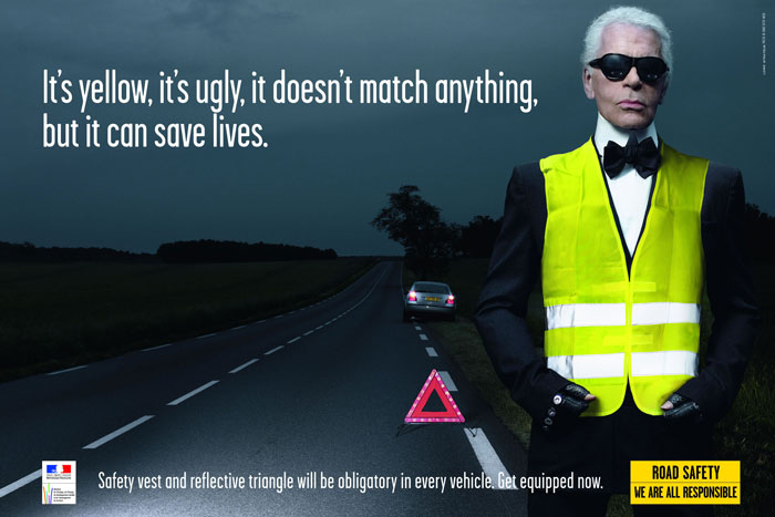 Karl Lagerfeld Yellow Safety Vest