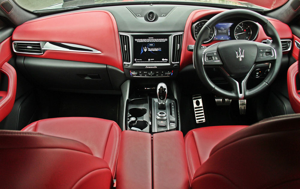 Maserati Levante India interior red leather