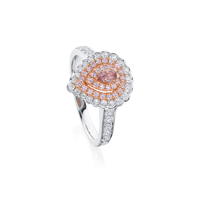 Ortaea Bridal Collection with Pink Diamonds Wedding ring