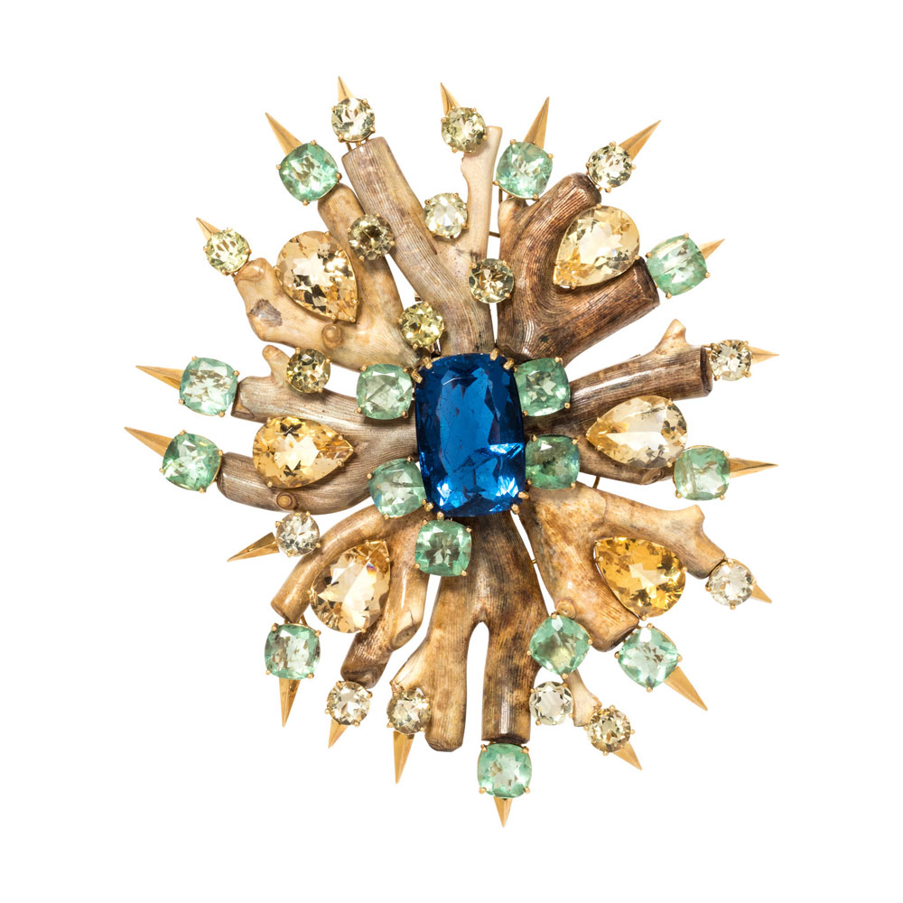 Tony Duquette brooch Hindman auctions