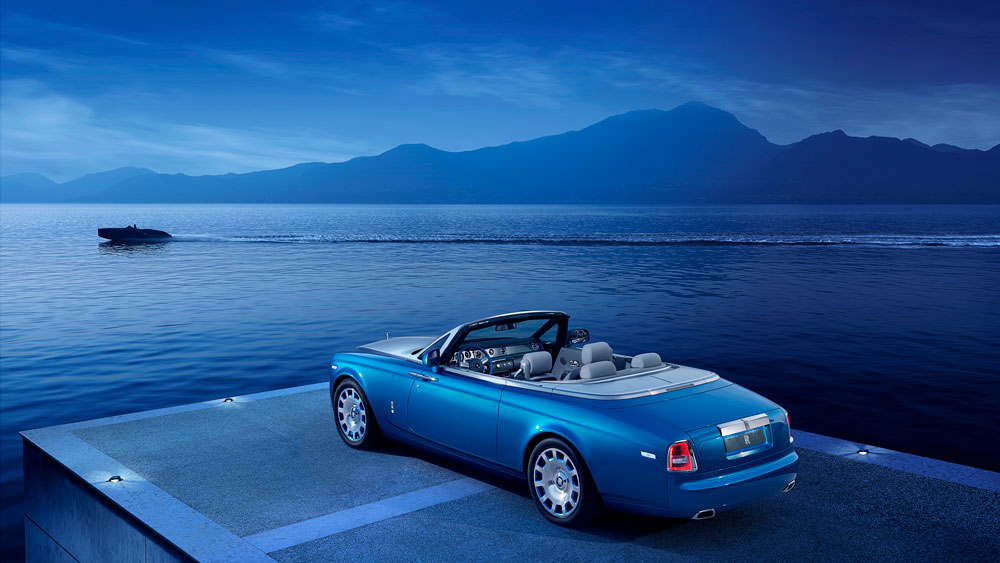 Rolls-Royce Phantom next to lake