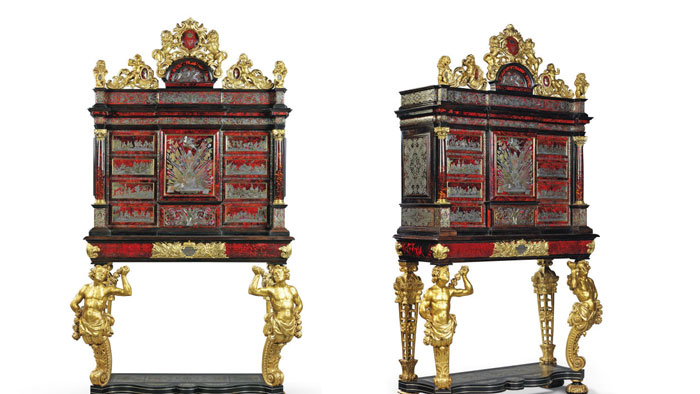 Cabinet belonging to Philip V King of Spain part of Rothschild collection Christie's auction