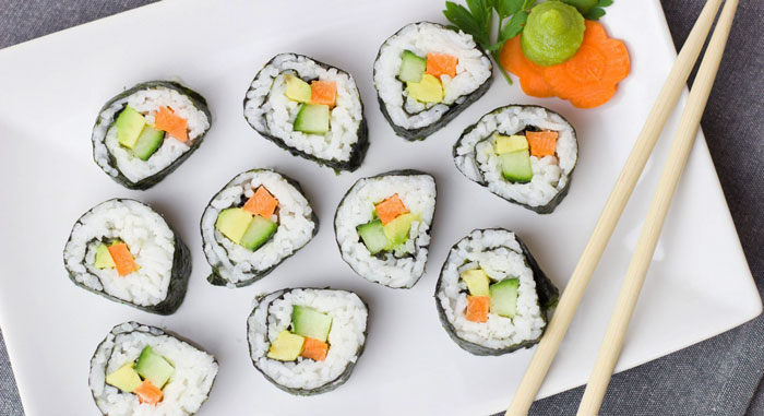 vegetarian sushi japanese cuisine