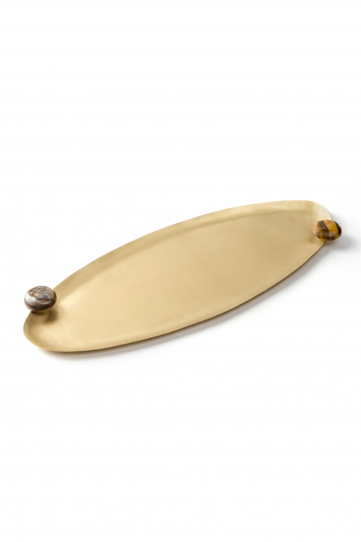 Serein Orbit Heirloom Brass Tray & Platter Small