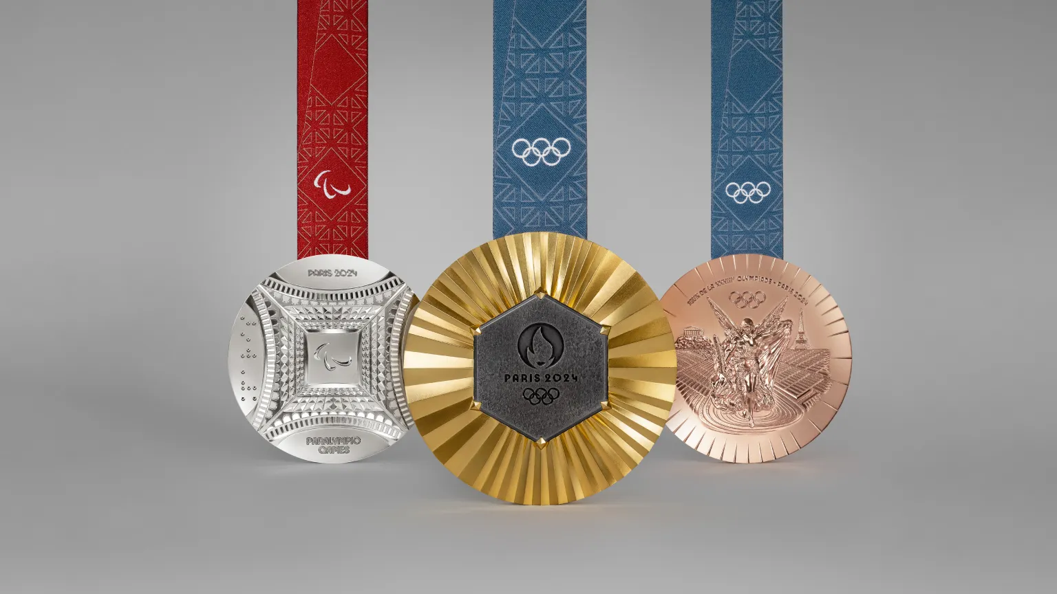The new Olympic medals have a piece of Paris in them 3 Paris Olympics 2024 games medals